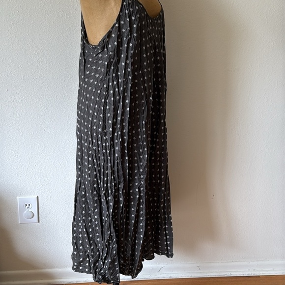 Eileen Fisher sz L Grey and White Polka Dot Dress - Picture 6 of 6